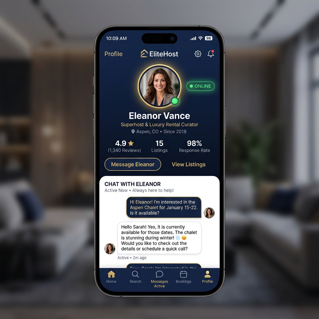 Profile interface mockup