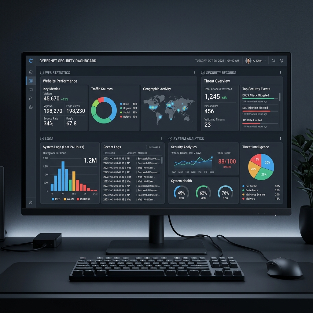 Dashboard security glow visualization
